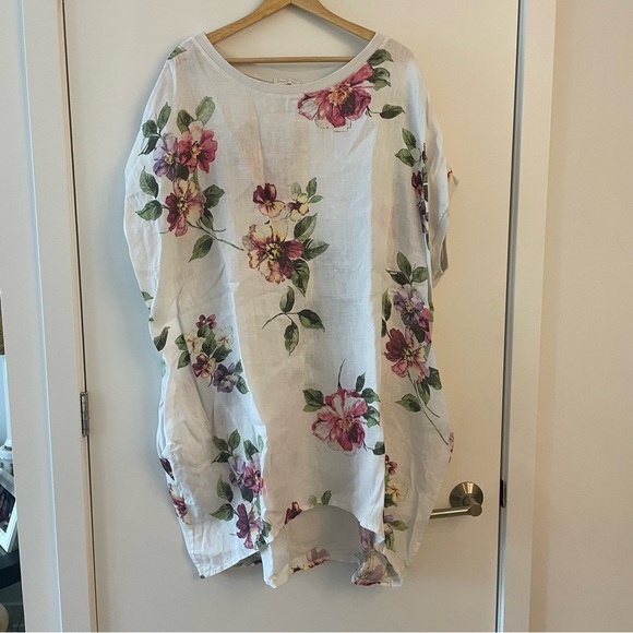Floral linen tunic - Picture 1 of 4